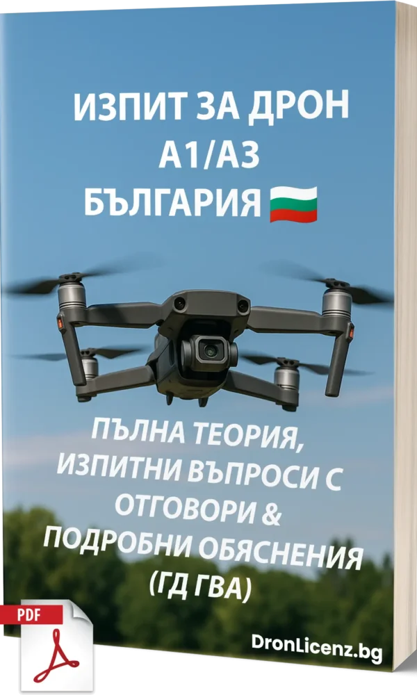 България Изпит за Дрон A1/A3 – Пълна теория, 500+ въпроса в стил изпит с отговори и подробни обяснения - Image 1