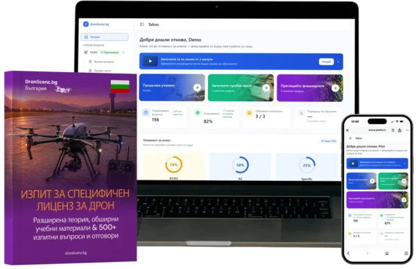 Specific (Specific) Категория Лиценз за Дрон Combo – Пълен Курс, Учебни Материали & E-Learning Платформа
